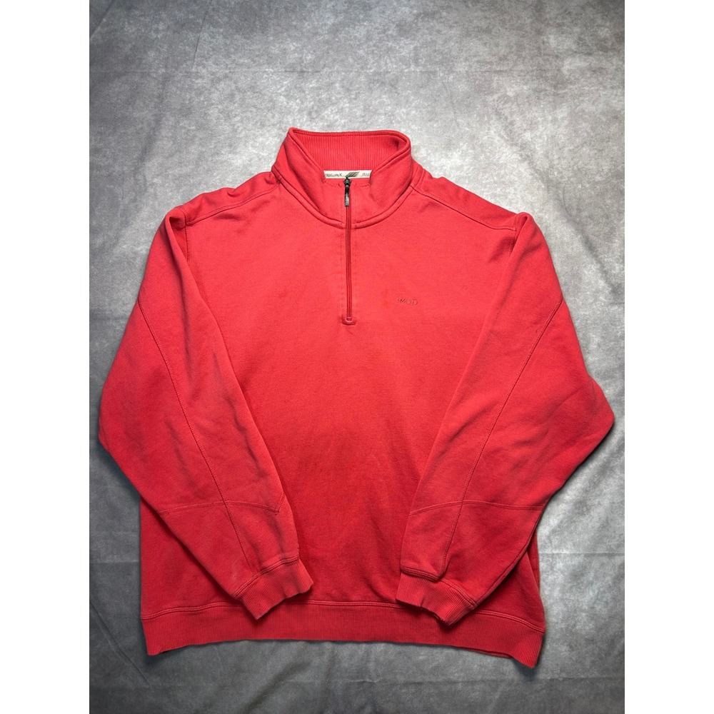 Izod PerformX Pullover Mens XL Red Quarter Zip Fleece Sweatshirt Activewear